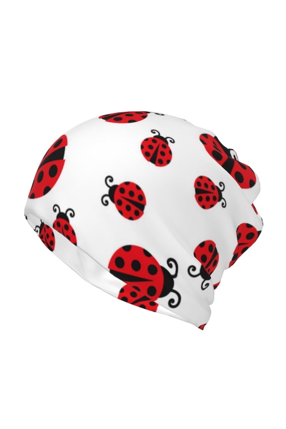 Fly Flying Ladybug Slouchy Beanie Hat for Men/Women, Skull Cap Chemo Cap Night Sleeping Cap