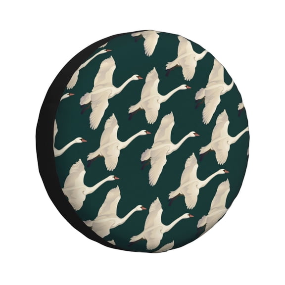 Vsdgher Flying Swans for Spare Tire Cover, Tire Wheel Protector Wheel Cover Fit for Truck,Trailer,RV,SUV,Camper and Most Vehicle-16 inch