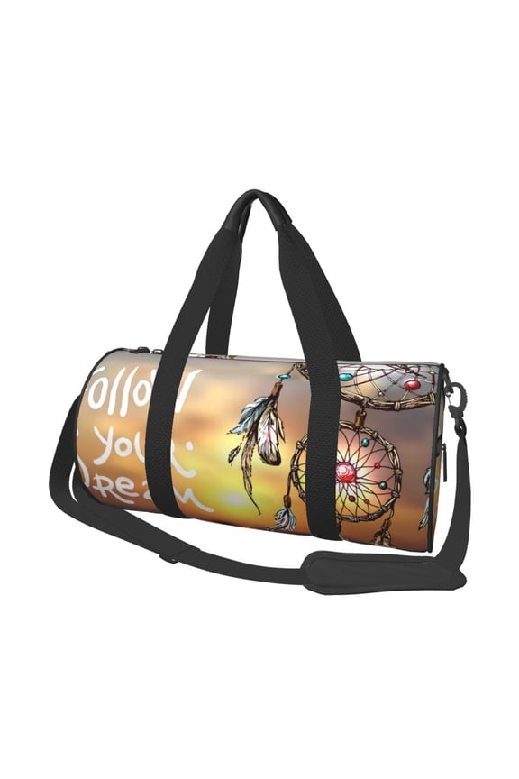 Follow Your Dream Dreamcatcher 45L Foldable Duffel Bag, Sports Gym Bag,Overnight Bag, Portable Weekender Bag for Airplanes