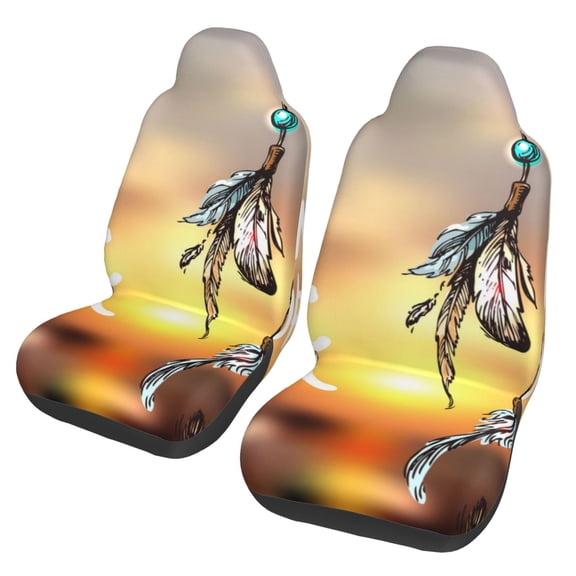 Vsdgher Follow Your Dream Dreamcatcher Automotive Seat Covers for Cars Trucks and SUVs  Car Seat Covers for Truck Seat Protectors Set of 2