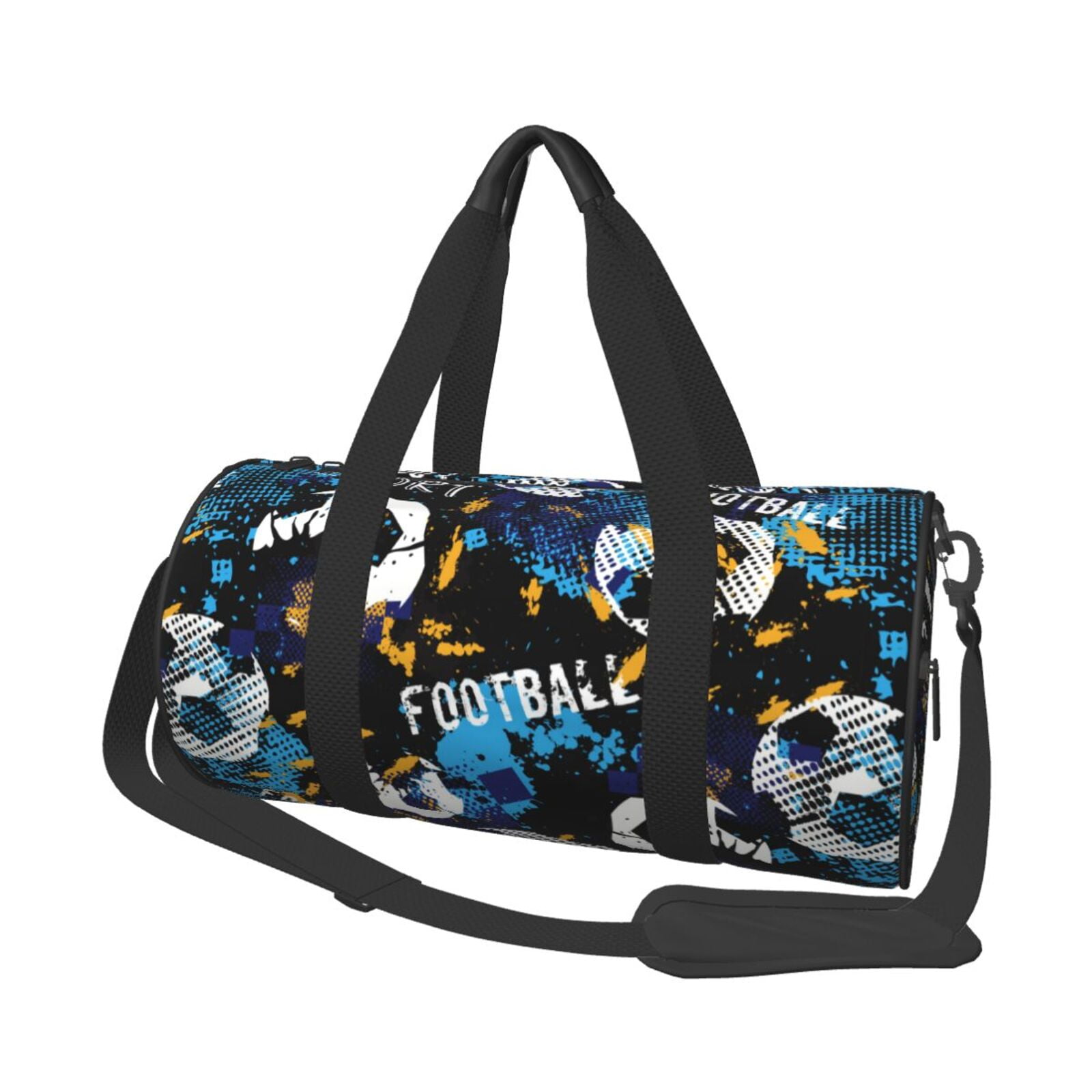 Vsdgher Football 45L Foldable Duffel Bag, Sports Gym Bag,Overnight Bag, Portable Weekender Bag for Airplanes