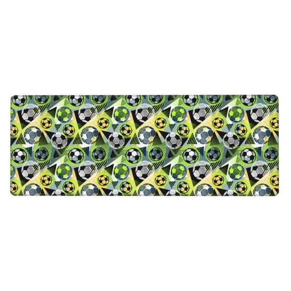 Vsdgher Football Doodle for Mouse Pad with Stitched Edges,Desk mat for Laptop,Computer & PC, Wristing Pad for Gamer,Office & Home,12 x 31.5 in