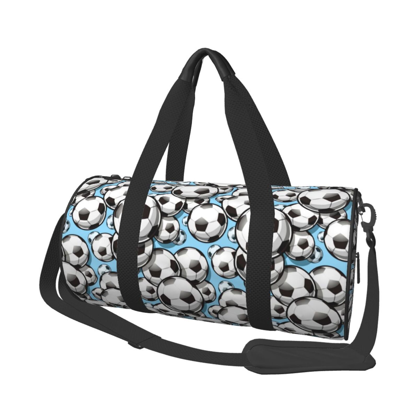 Vsdgher Football Soccer Ball 45L Foldable Duffel Bag, Sports Gym Bag,Overnight Bag, Portable Weekender Bag for Airplanes