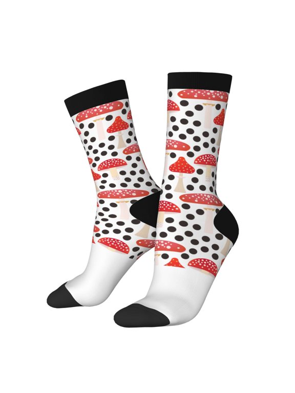 Forest Mushrooms Crew Socks for Men & Women, Breathable Casual Athletic Ankle Socks