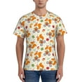 thumbnail image 1 of Vsdgher Forest Squirrel Print Men's Dry Fit Mesh Athletic Shirts Moisture Wicking Tennis T-Shirt Tops, 1 of 9