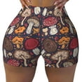 thumbnail image 1 of Vsdgher Forest Wild Mushroom print Workout Shorts for Women Seamless Soft Smooth Gym Yoga Scrunch Active Exercise Fitness Shorts, 1 of 8