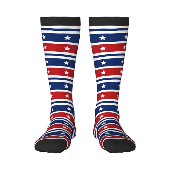 Vsdgher Fourth Of July Knee Socks, High Socks Long Stretchy Sock Women Knee High Stocking, Long Socks for Women