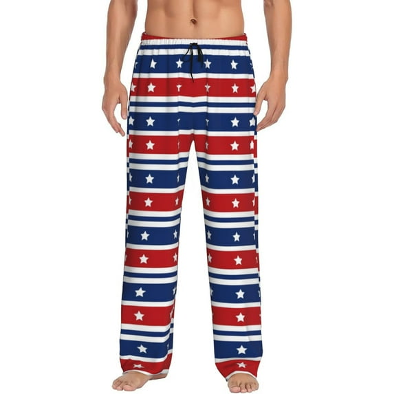 Vsdgher Fourth Of July Mens Pajama Pants Sleep & Lounge Pants, PJ Pants-Small