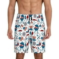 thumbnail image 1 of Vsdgher Fourth Of July Party Print Men's Pajama Shorts Lounge Bottoms Sleep Shorts Elastic Waist Lightweight PJ Shorts with Pockets-Large, 1 of 6