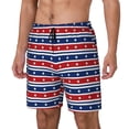 thumbnail image 1 of Vsdgher Fourth Of July for Mens Swim Trunks with Compression Liner Swim Shorts Swim Suits Board Shorts-Large, 1 of 6