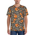 thumbnail image 1 of Vsdgher Fox And Mushroom Mens T-Shirts Baseball Vintage Fashionable Lightweight Casual Crew Neck Slim Fit with Long Sleeves-3X-Large, 1 of 7