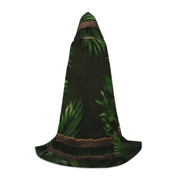 Vsdgher Framed Greenery Wall Art Hooded Cloak, Teenagers Halloween Hoodies Robe Cosplay Capes, Halloween Hooded Cape Cosplay Costume-Medium