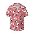 thumbnail image 1 of Vsdgher French Bulldog Face Print Men's Wrinkle Free Untucked Cuban Shirt Business Casual Button Down Shirts Short Sleeve Shirt, 1 of 1