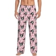 thumbnail image 1 of Vsdgher French Bulldog Print Mens Pajama Pants Sleep & Lounge Pants, PJ Bottoms With elastic waistb and Pockets, 1 of 5