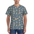 thumbnail image 1 of Vsdgher French Bulldog Yoga Print Men's Dry Fit Mesh Athletic Shirts Moisture Wicking Tennis T-Shirt Tops, 1 of 9