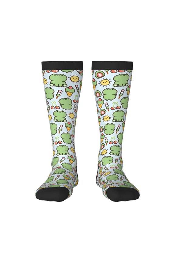 Frog With Sweet Knee Socks, High Socks Long Stretchy Sock Women Knee High Stocking, Long Socks for Women