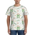 thumbnail image 1 of Vsdgher Frog and Mushrooms Print Men's Dry Fit Mesh Athletic Shirts Moisture Wicking Tennis T-Shirt Tops, 1 of 9