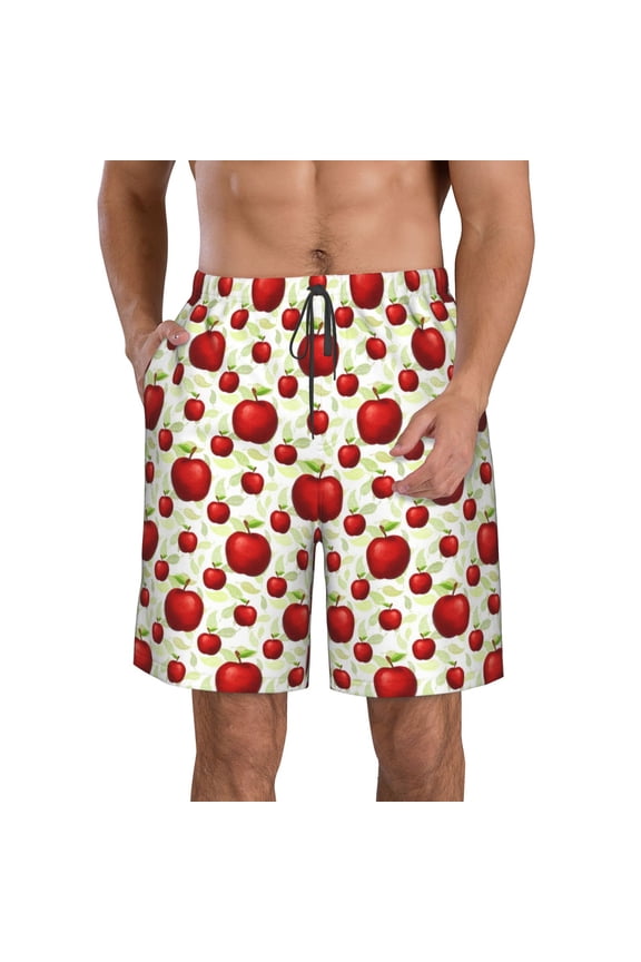 Fruit Apples Men's Beach Shorts, Surfing shorts, Swim trunks, Quick Dry Swim Trunks for Surfing Beach Fun -XX-Large