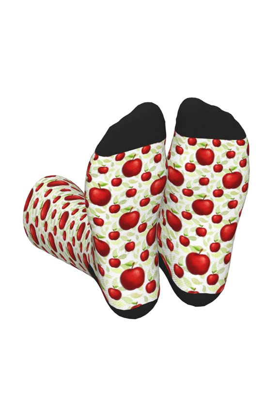 Fruit Apples Unisex Crew Socks Lightweight Breathable Ventilation Ankle Socks, Mid-calf socks for Daily