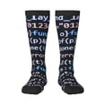thumbnail image 1 of Vsdgher Function Source Code Print Thigh High Socks Extra Long Stretchy Sock Women Over Knee High Opaque Stocking Daily Wear, 1 of 5