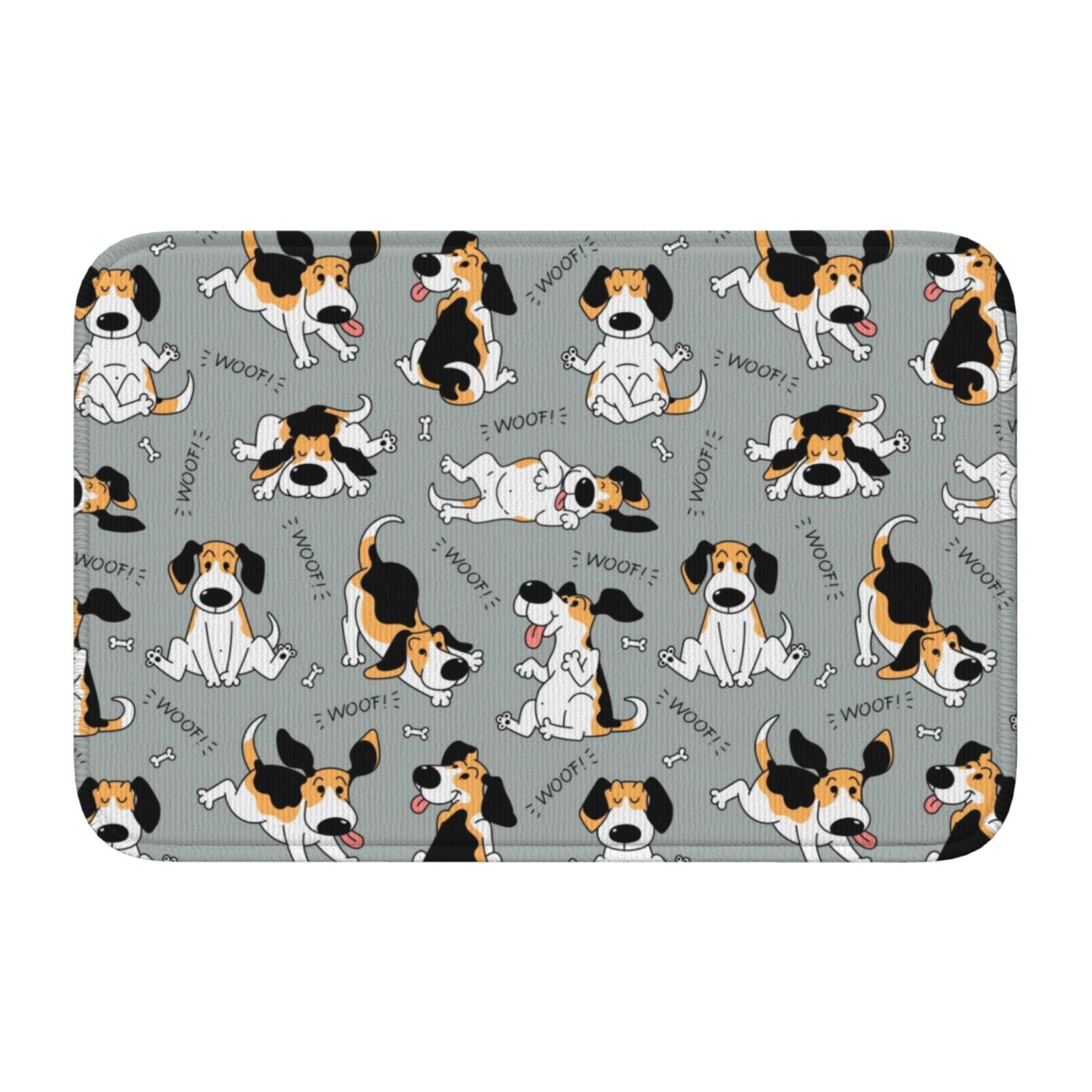 Vsdgher Funny Beagle Active Dog Hem Mat 40x60 - Multipurpose Doormat for Indoor & Outdoor Use - Welcome Your Guests with our Entrance Mat