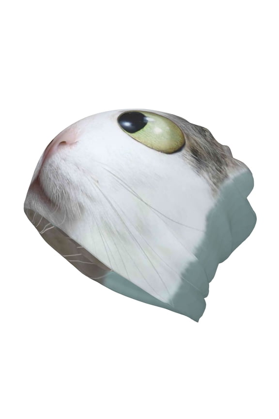 Funny Cat Slouchy Beanie Hat for Men/Women, Skull Cap Chemo Cap Night Sleeping Cap