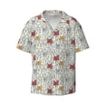 thumbnail image 1 of Vsdgher Funny Cat White Print Men's Wrinkle Free Untucked Cuban Shirt Business Casual Button Down Shirts Short Sleeve Shirt, 1 of 7