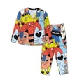 thumbnail image 1 of Vsdgher Funny Cats Pajamas Set Long Sleeve Sleepwear Womens Button Down Nightwear Pj Sets-Medium, 1 of 7