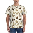 thumbnail image 1 of Vsdgher Funny Chicken Print Men's Dry Fit Mesh Athletic Shirts Moisture Wicking Tennis T-Shirt Tops, 1 of 9