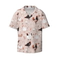 thumbnail image 1 of Vsdgher Funny Chicken Print Men's Wrinkle Free Untucked Cuban Shirt Business Casual Button Down Shirts Short Sleeve Shirt, 1 of 7