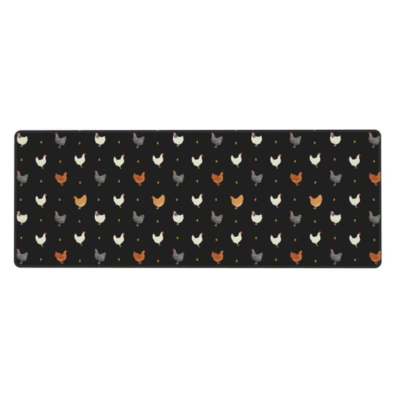 Vsdgher Funny Chicken for Mouse Pad with Stitched Edges,Desk mat for Laptop,Computer & PC, Wristing Pad for Gamer,Office & Home,12 x 31.5 in