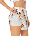 thumbnail image 1 of Vsdgher Funny Corgi Print Women's Running Double Layer Shorts High Waisted with Pockets Elastic Yoga Workout Athletic Gym Sports, 1 of 8