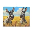 thumbnail image 1 of Vsdgher Funny Countryside Donkey Dish Drying Mat Super Absorbent Drying Mat Large Dish Drying Mats for Kitchen Counter Kitchen Drying Mat 24" x 18", 1 of 7