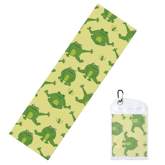Vsdgher Funny Frogs Cooling Towel (40"x12"), Soft Breathable Chilly Towel, Ice Towel, Microfiber Towel for Sport, Workout & More Activities