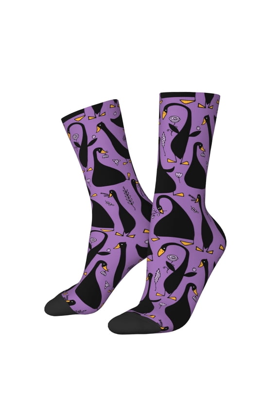 Funny Goose Crew Socks for Men & Women, Breathable Casual Athletic Ankle Socks