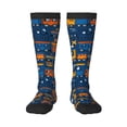 thumbnail image 1 of Vsdgher Funny Steam Train Print Thigh High Socks Extra Long Stretchy Sock Women Over Knee High Opaque Stocking Daily Wear, 1 of 1