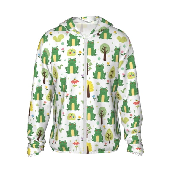 Vsdgher Funny Toad Print Adult Hoodie Shirts Rash Guard for Men Women,Long Sleeve Sun Protection Fishing Shirts for Athletic Running Swim-Medium