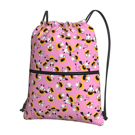 Vsdgher Funny corn spider web A Drawstring Backpack Water Resistant String Bag Sports Sackpack Gym Sack for Men Women