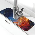 thumbnail image 1 of Vsdgher Galactic Dog Swirls Art Kitchen Sink Splash Guard Faucet Mat -1 PC Super Absorbent Fast Drying Mat Sink Gadgets-Splash, Bathroom,Sink Mat,(15" X 5.5" ), 1 of 7