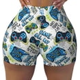 thumbnail image 1 of Vsdgher Game All Day print Workout Shorts for Women Seamless Soft Smooth Gym Yoga Scrunch Active Exercise Fitness Shorts, 1 of 8
