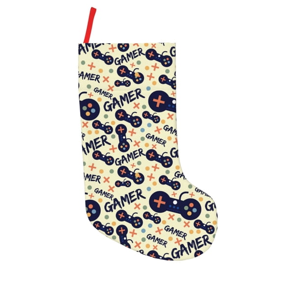Vsdgher Game Controller Christmas Stockings 18 inch Large Kids Stocking Bags Hanging Socks for Christmas Decor Decorations