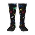 thumbnail image 1 of Vsdgher Gamepads Print Thigh High Socks Extra Long Stretchy Sock Women Over Knee High Opaque Stocking Daily Wear, 1 of 5