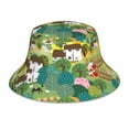 thumbnail image 1 of Vsdgher Garden Farm Print Bucket Hat for Men&Women Bucket Hat Reversible Summer Double-Side-Wear Travel Gardening, Beach, Camping, Hiking, Fishing Cap, 1 of 5