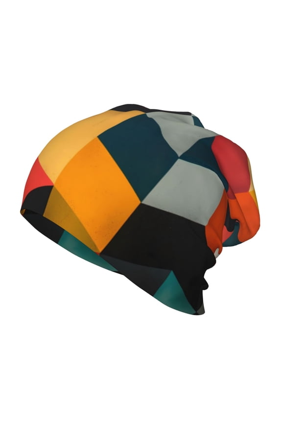 Geometric Cube Pattern Art Toddler Beanie Baby Boys Girls Beanies Kids Winter Hats Children Knit Warm Caps