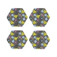 thumbnail image 1 of Vsdgher Geometric Leather Coasters for Drinks, Durable Drink Coasters 4 Set for Tabletop Protection, Luxurious Home Décor and Housewarming Gift ( {designName})Hexagon, 1 of 6