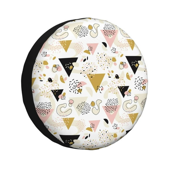 Vsdgher Geometric Triangle for Spare Tire Cover, Tire Wheel Protector Wheel Cover Fit for Truck,Trailer,RV,SUV,Camper and Most Vehicle-14 inch