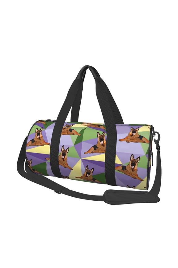 German Shepherd Dog 45L Foldable Duffel Bag, Sports Gym Bag,Overnight Bag, Portable Weekender Bag for Airplanes