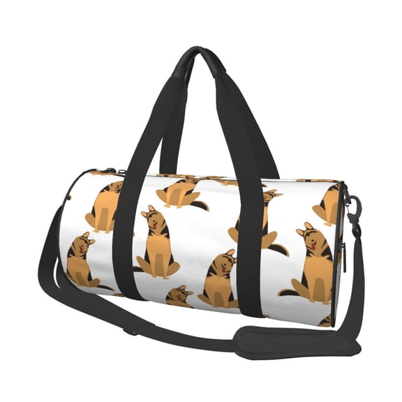 Vsdgher German Shepherd Dog 45L Foldable Duffel Bag, Sports Gym Bag,Overnight Bag, Portable Weekender Bag for Airplanes