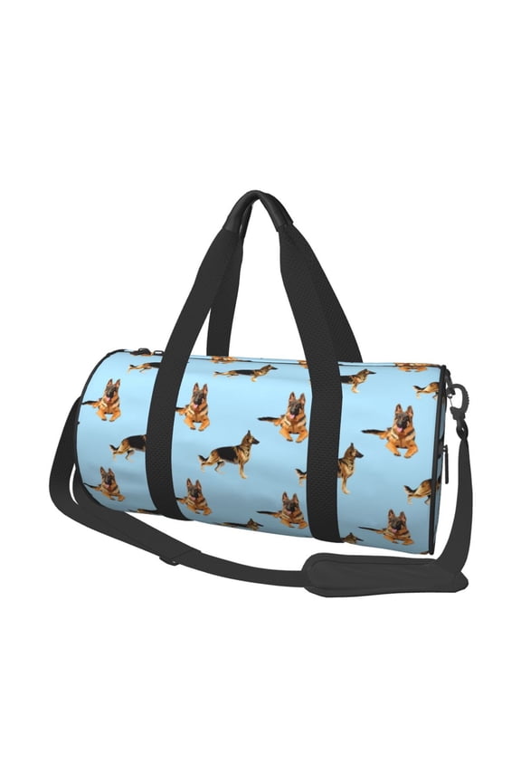 German Shepherd Dog 45L Foldable Duffel Bag, Sports Gym Bag,Overnight Bag, Portable Weekender Bag for Airplanes