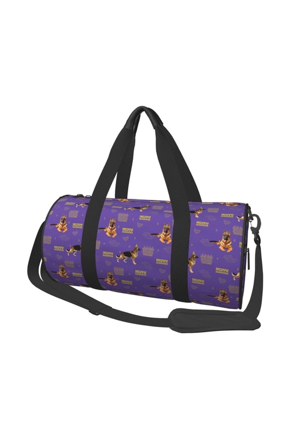 German Shepherd Dog 45L Foldable Duffel Bag, Sports Gym Bag,Overnight Bag, Portable Weekender Bag for Airplanes